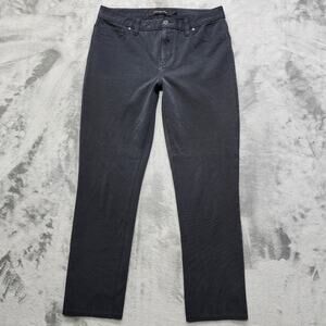 Calvin Klein Jeans Womens 12 Black Mid Rise Skinny Ankle Jegging Stretch‎ Denim